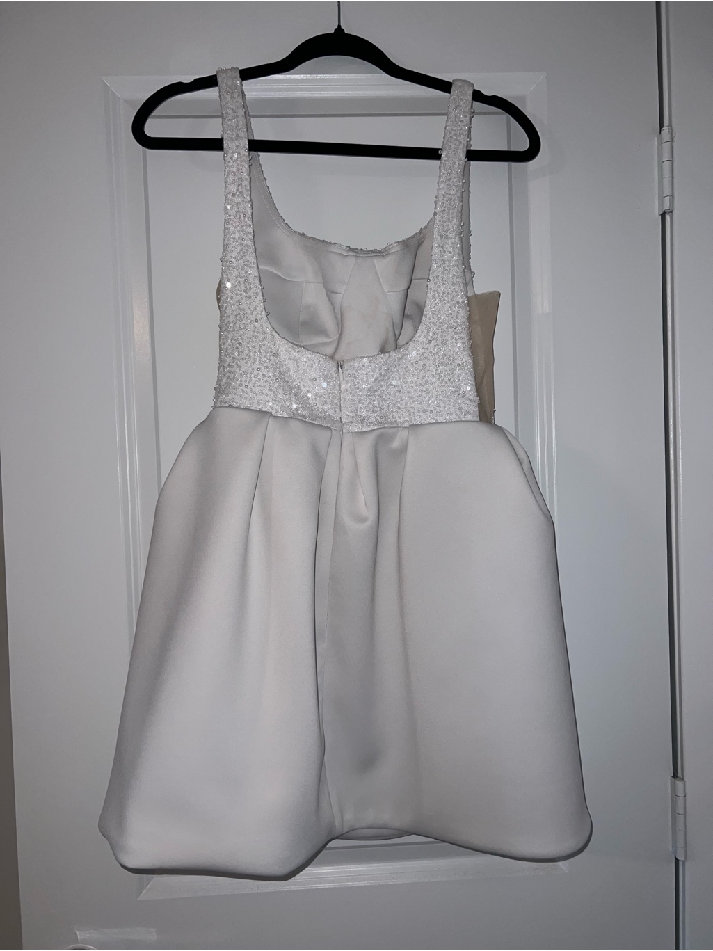 Beaded Ivory Mini Dress — image 4 of 7